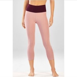 Fabletics High-Waisted Heathered Pocket Crop